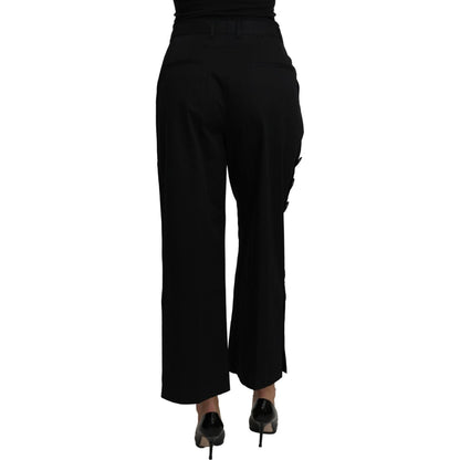 Dolce & Gabbana Black High Waist Cropped Cotton Stretch Pants 1728,67345645728,Black,Clothing,Cropped Pants - Pants - Clothing,Dolce & Gabbana,IT40|S,Jeans & Pants - Women - Clothing,Material: 97% Cotton 3% Elastane,New with tags,Pants - Clothing,Women,Wo