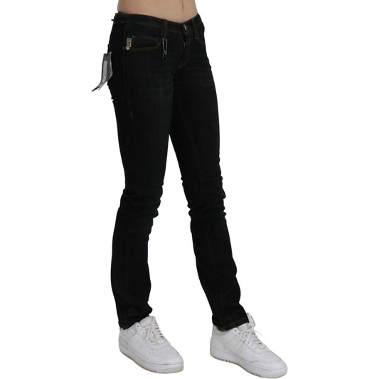 Costume National Chic Black Mid Waist Slim Fit Denim Jeans Jeans & Pants Costume National