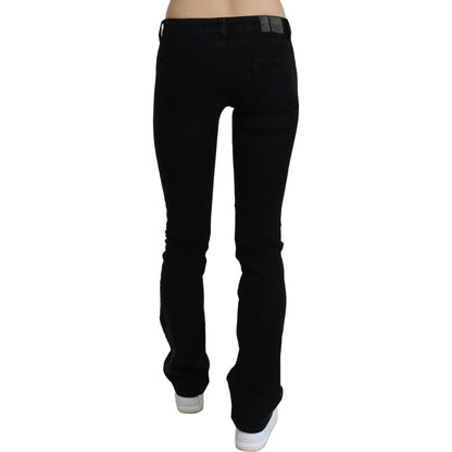 Costume National Black Low Waist Skinny Denim Cotton Jeans
