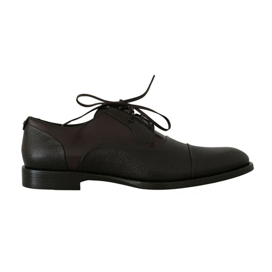 Dolce & Gabbana Brown Leather Laceups Dress Mens Shoes