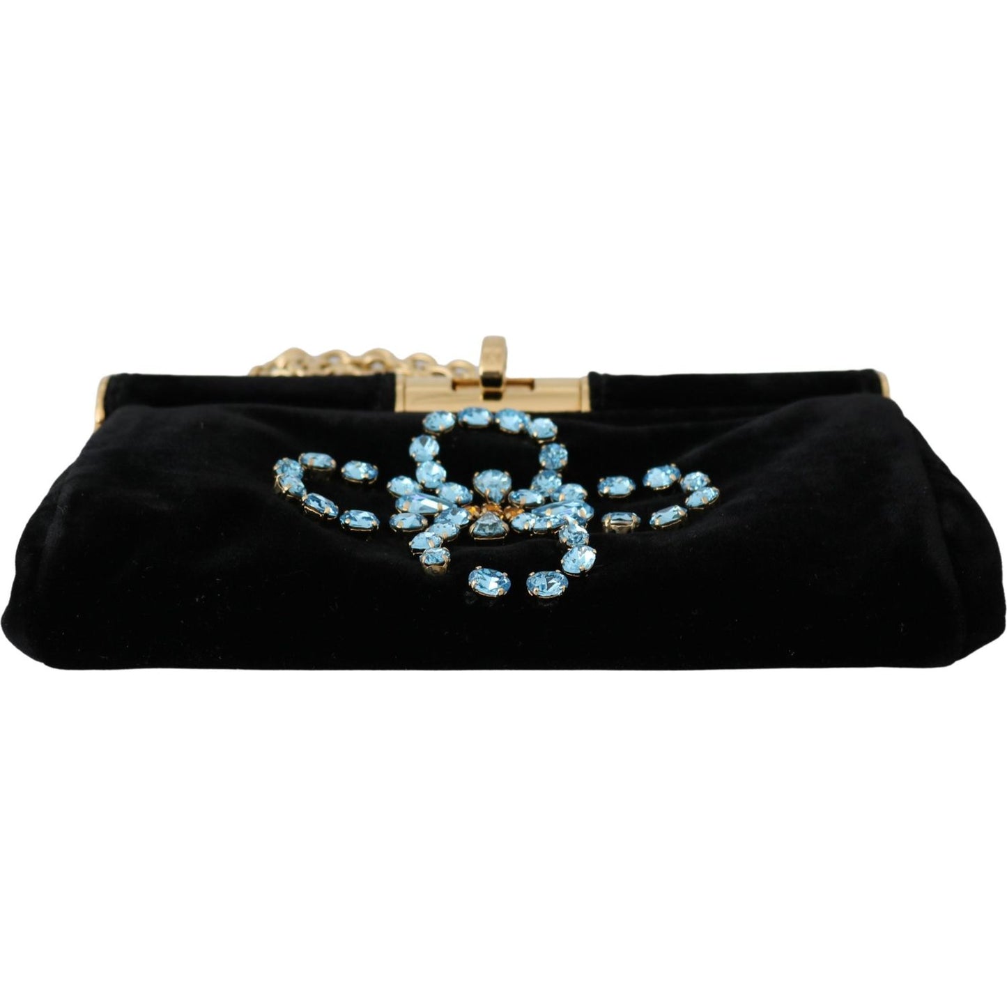 Dolce & Gabbana Velvet Evening Party Crossbody with Crystal Studs Dolce & Gabbana