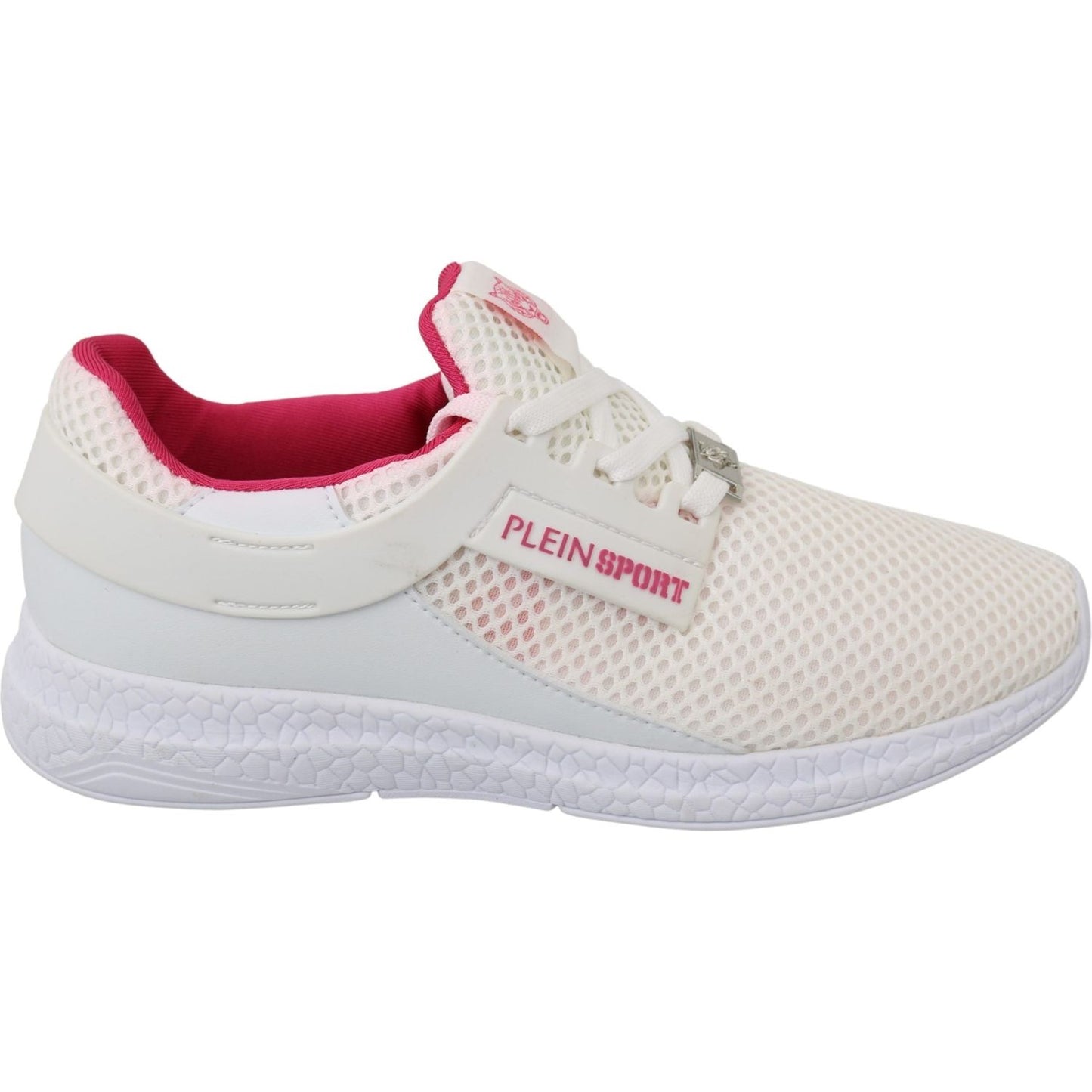 Philipp Plein Chic White Becky Sneakers with Pink Accents WOMAN SNEAKERS Philipp Plein