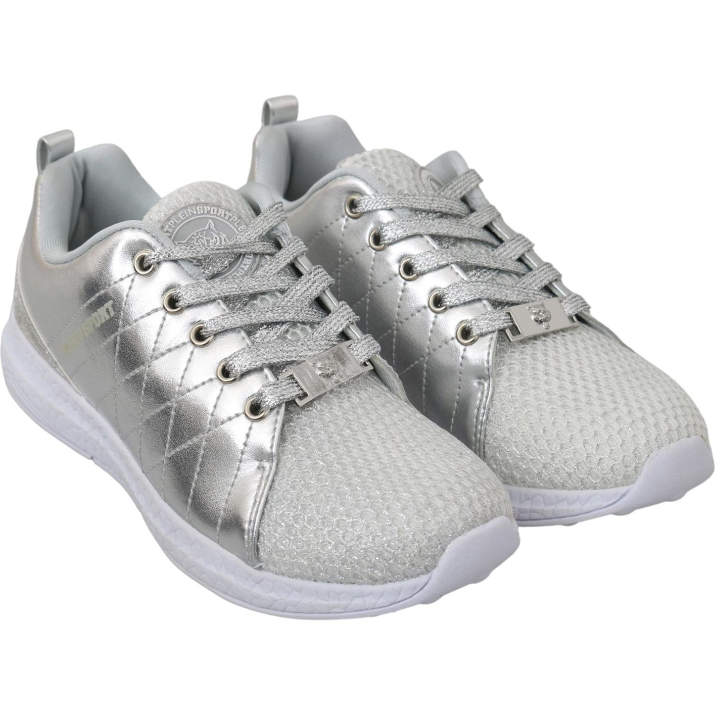 Philipp Plein Sleek Silver Sneakers for Trendsetters WOMAN SNEAKERS Philipp Plein