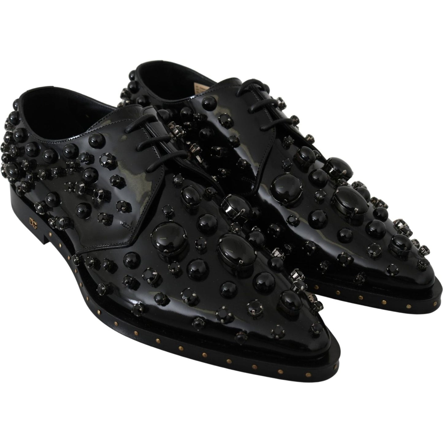 Dolce & Gabbana Elegant Black Dress Shoes with Crystals Dolce & Gabbana