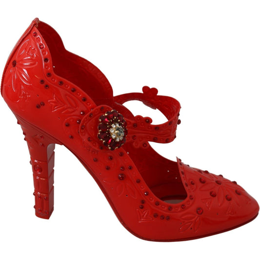 Dolce & Gabbana Chic Red Crystal Cinderella Pumps Dolce & Gabbana