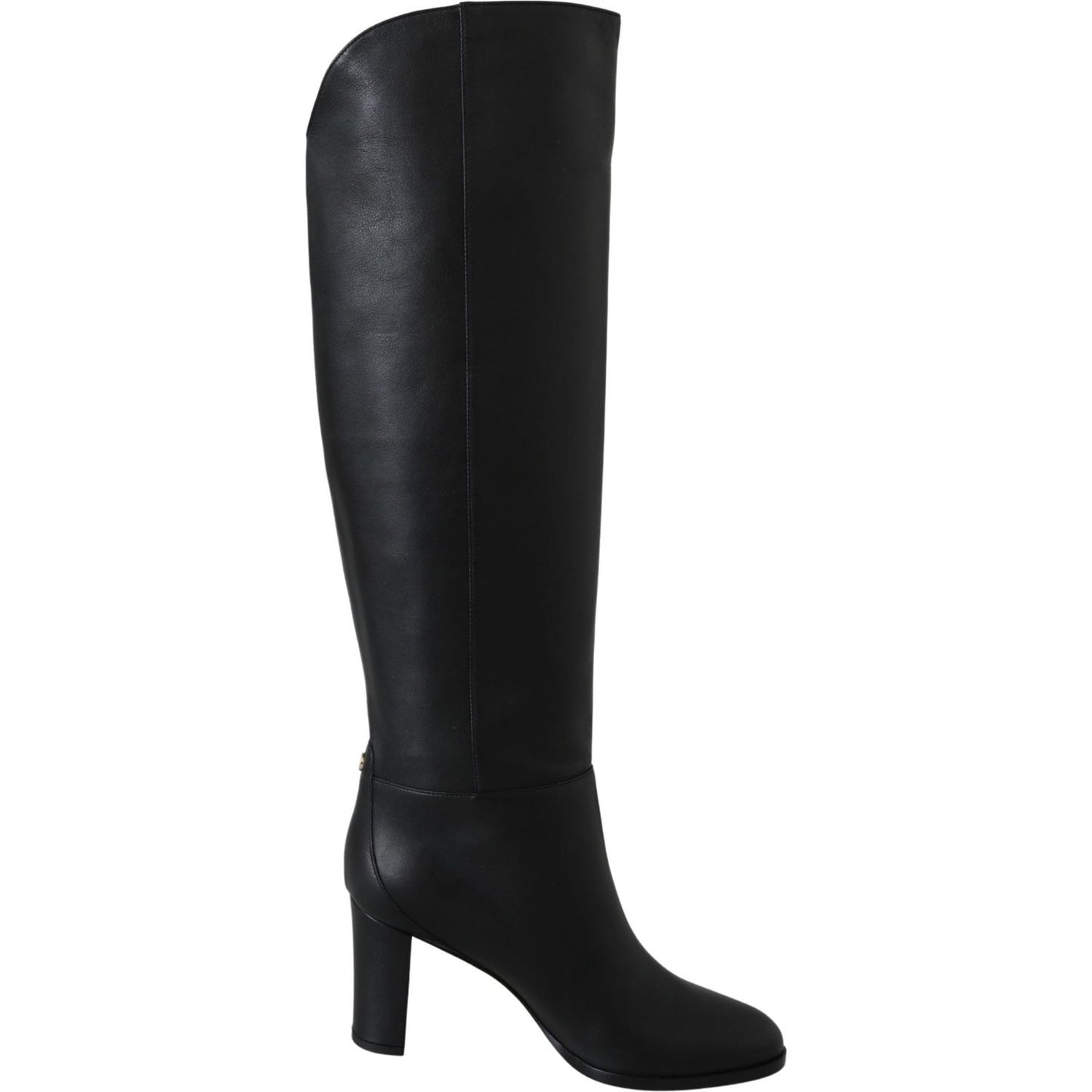 Jimmy Choo Elegant Black Calf Leather Heeled Boots Jimmy Choo