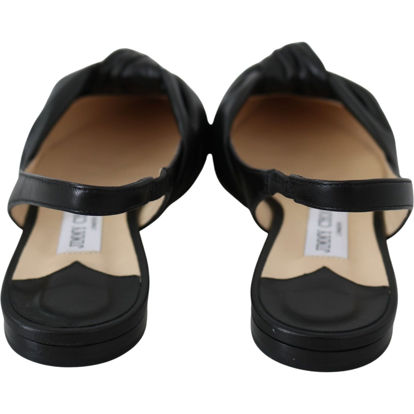 Jimmy Choo Black Leather Annabell Flat Shoes Shoes