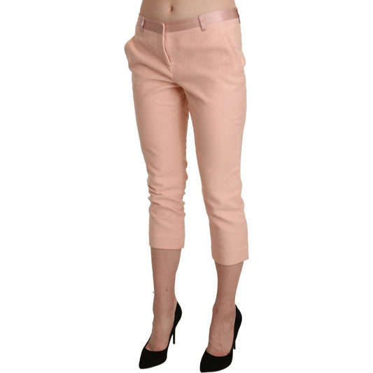 Ermanno Scervino Chic Pink Skinny Capri Pants Ermanno Scervino