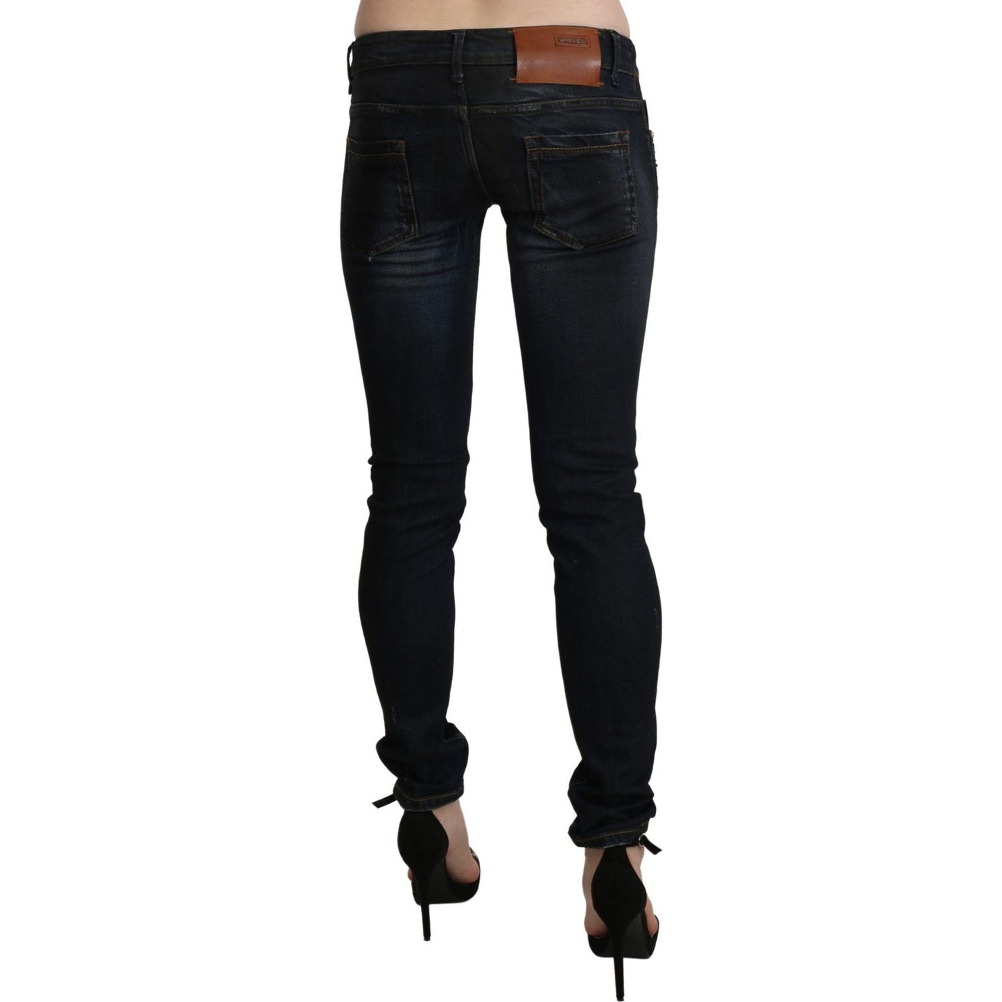 Acht Chic Low Waist Skinny Black Jeans Jeans & Pants Acht