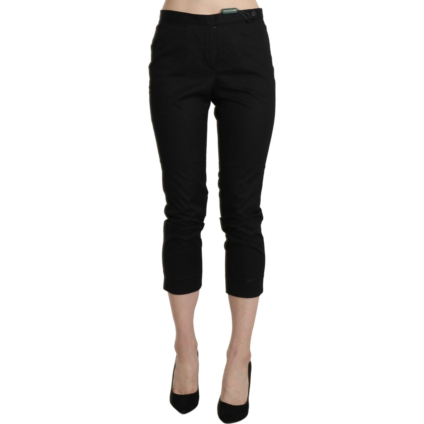 BENCIVENGA Elegant High Waist Skinny Cropped Pants Jeans & Pants BENCIVENGA