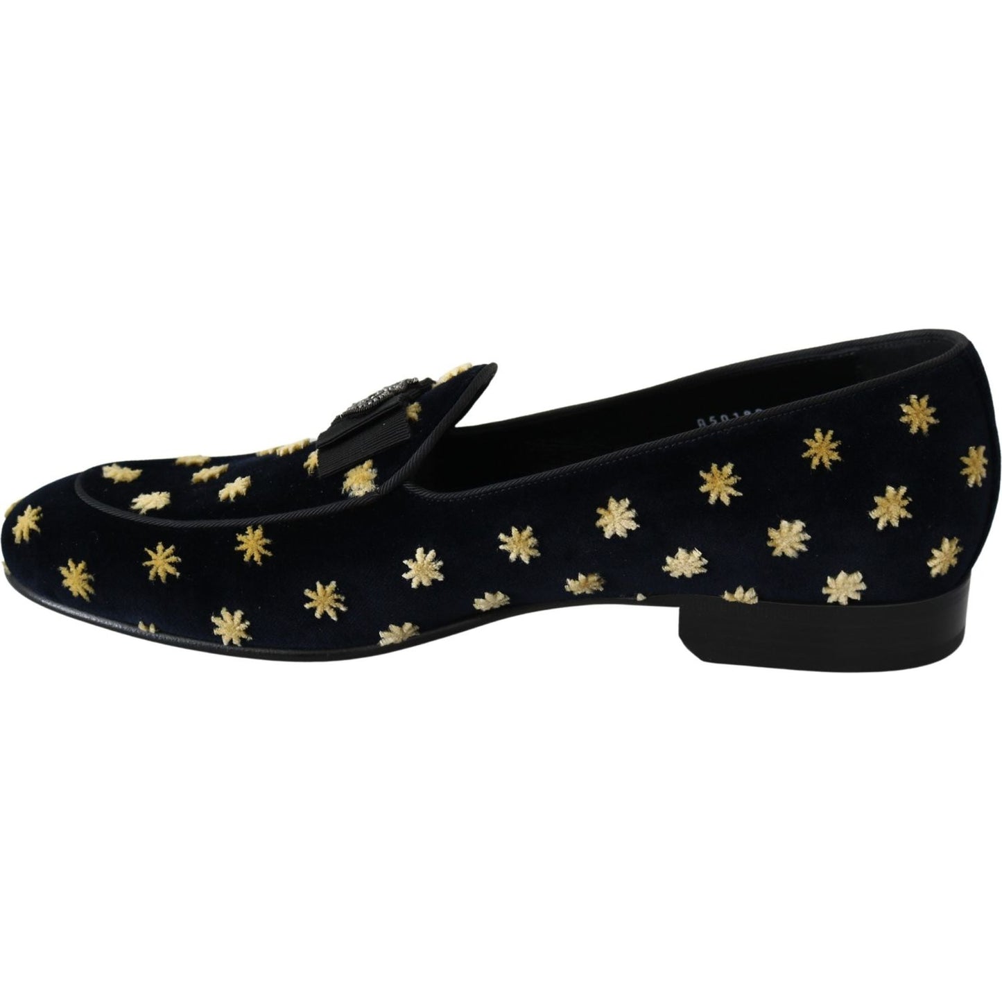 Dolce & Gabbana Elegant Velvet Crown Embroidery Loafers Dolce & Gabbana