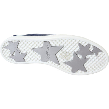 Jimmy Choo Miami Blue Denim Sneakers