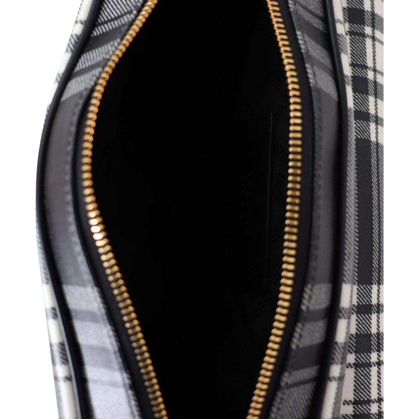 Versace Grey Fabric & Leather Crossbody Bag