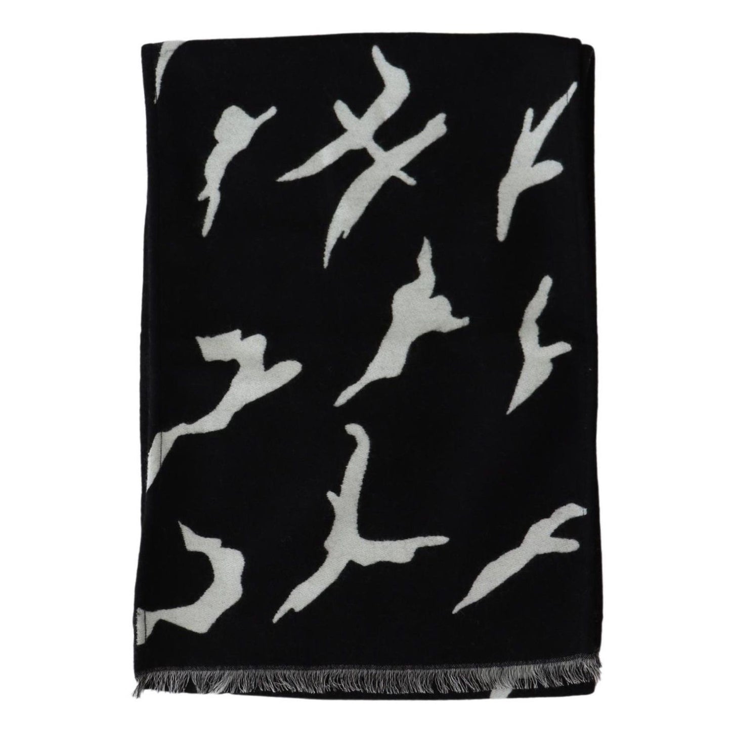 Givenchy Black White Wool Unisex Winter Warm Scarf Wrap Shawl Wool Wrap Shawls