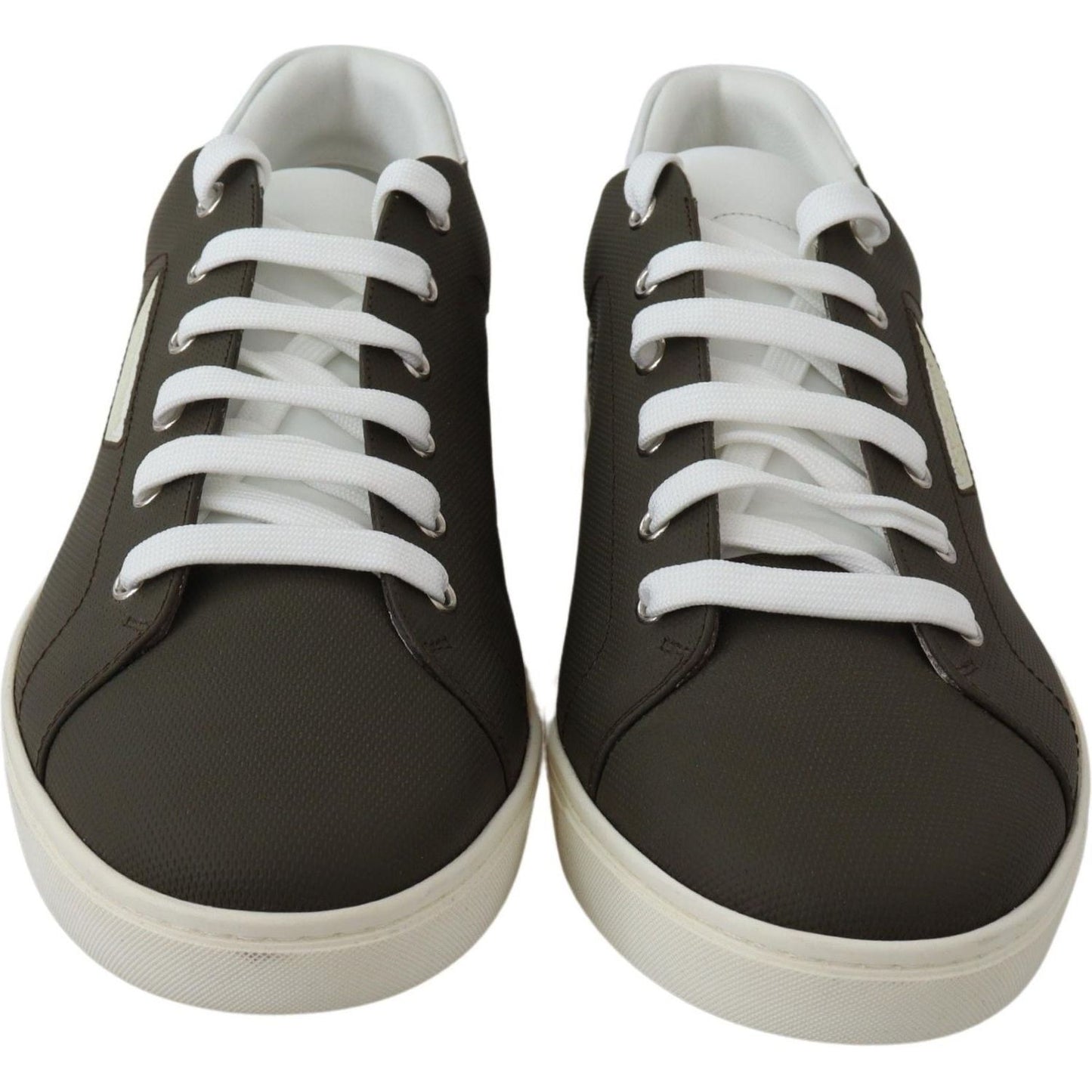 Dolce & Gabbana Sleek White Leather Low Top Sneakers Dolce & Gabbana