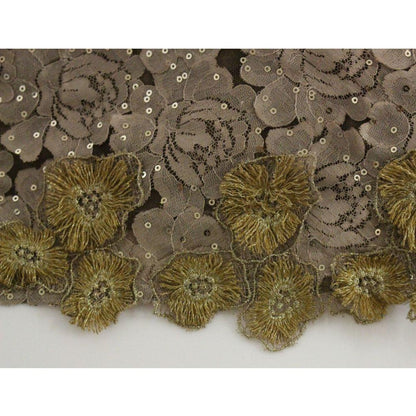 Lanre Da Silva Ajayi GOLD Long Lace Maxi Crystal Dress