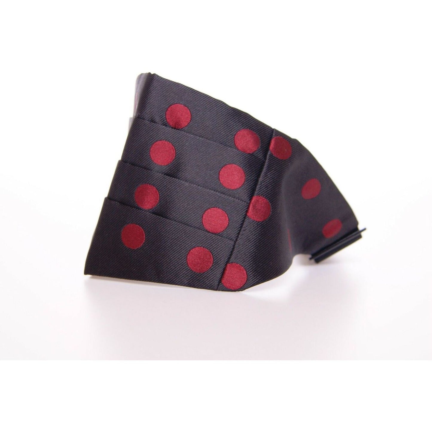 Dolce & Gabbana Exquisite Black Silk Cummerbund with Red Polka Dots Dolce & Gabbana