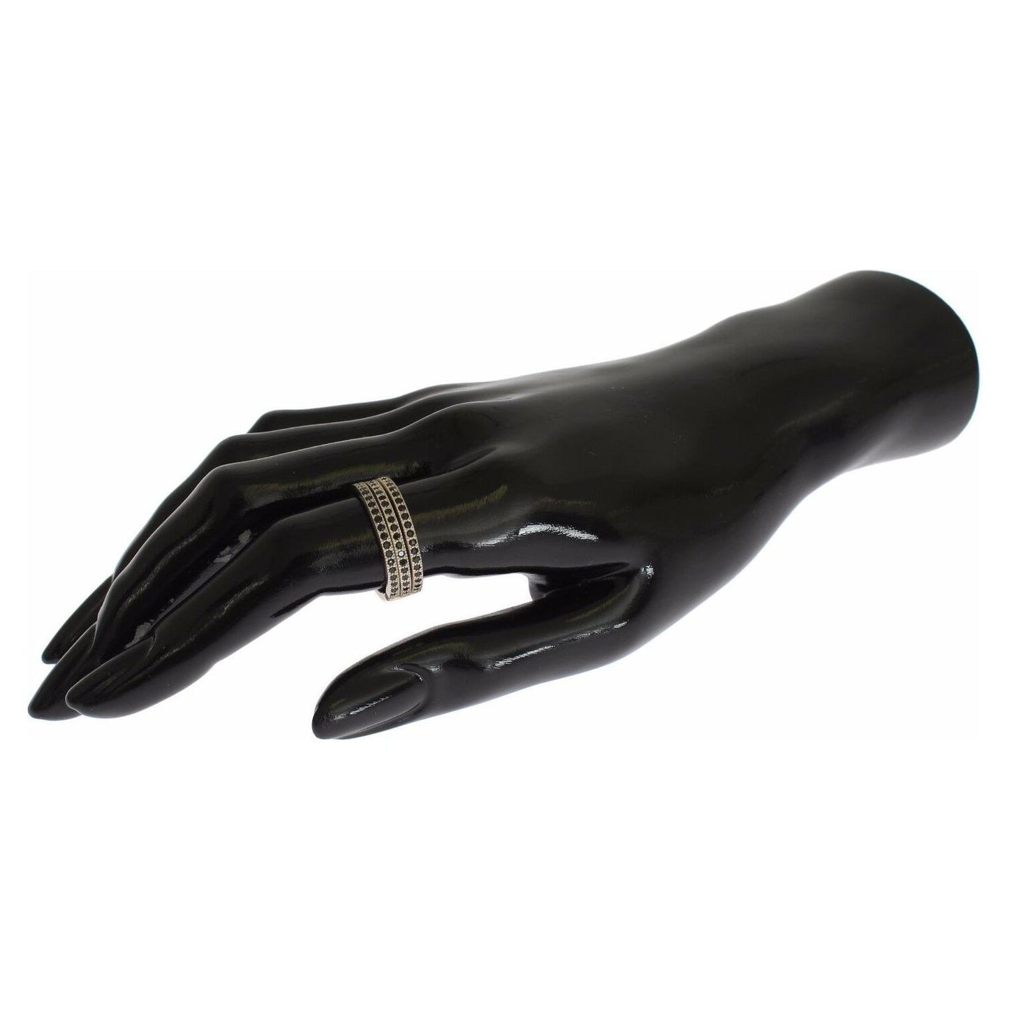 Nialaya Black CZ 925 Sterling Silver Womens Ring Ring