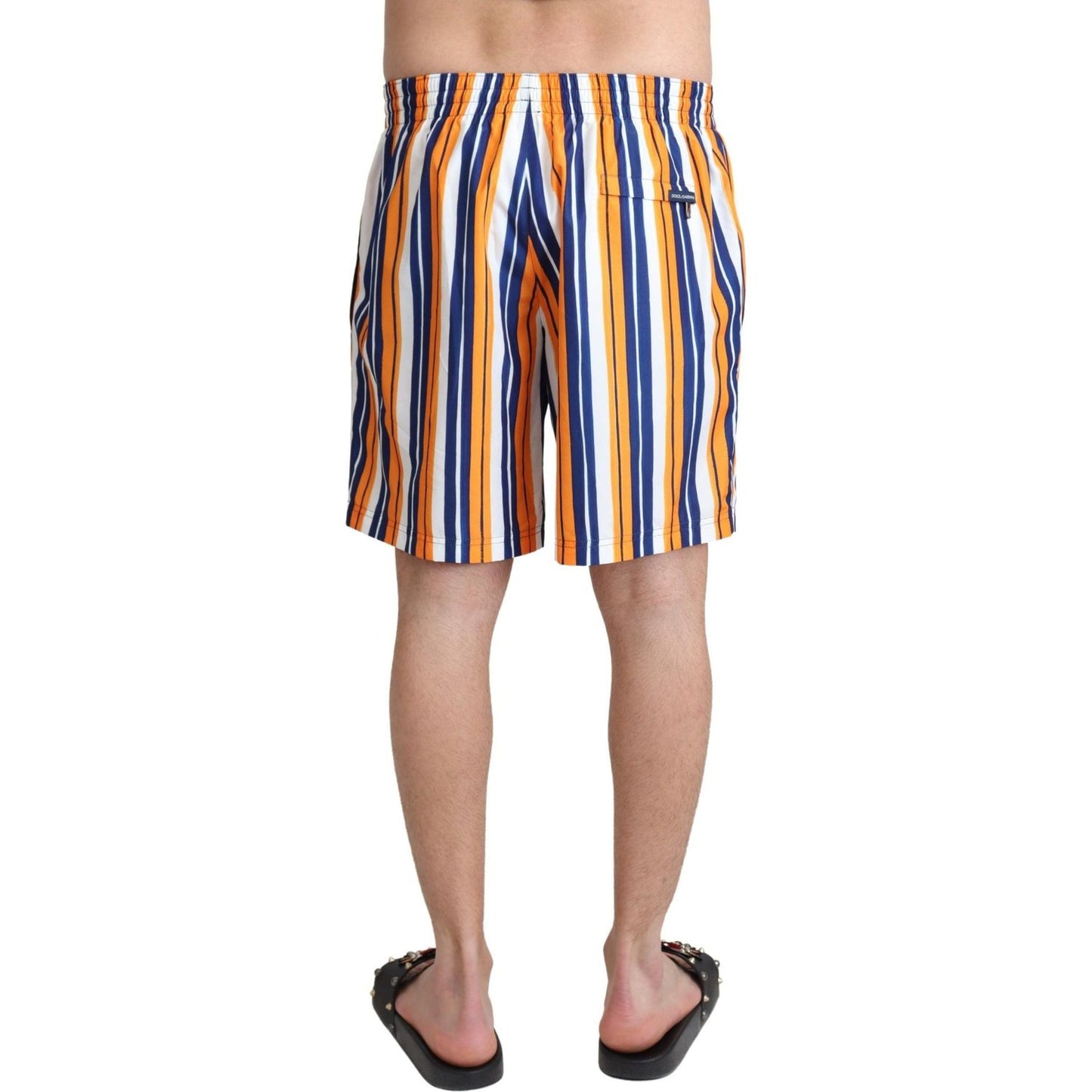 Dolce & Gabbana Multicolor Striped Swim Shorts Trunks Dolce & Gabbana