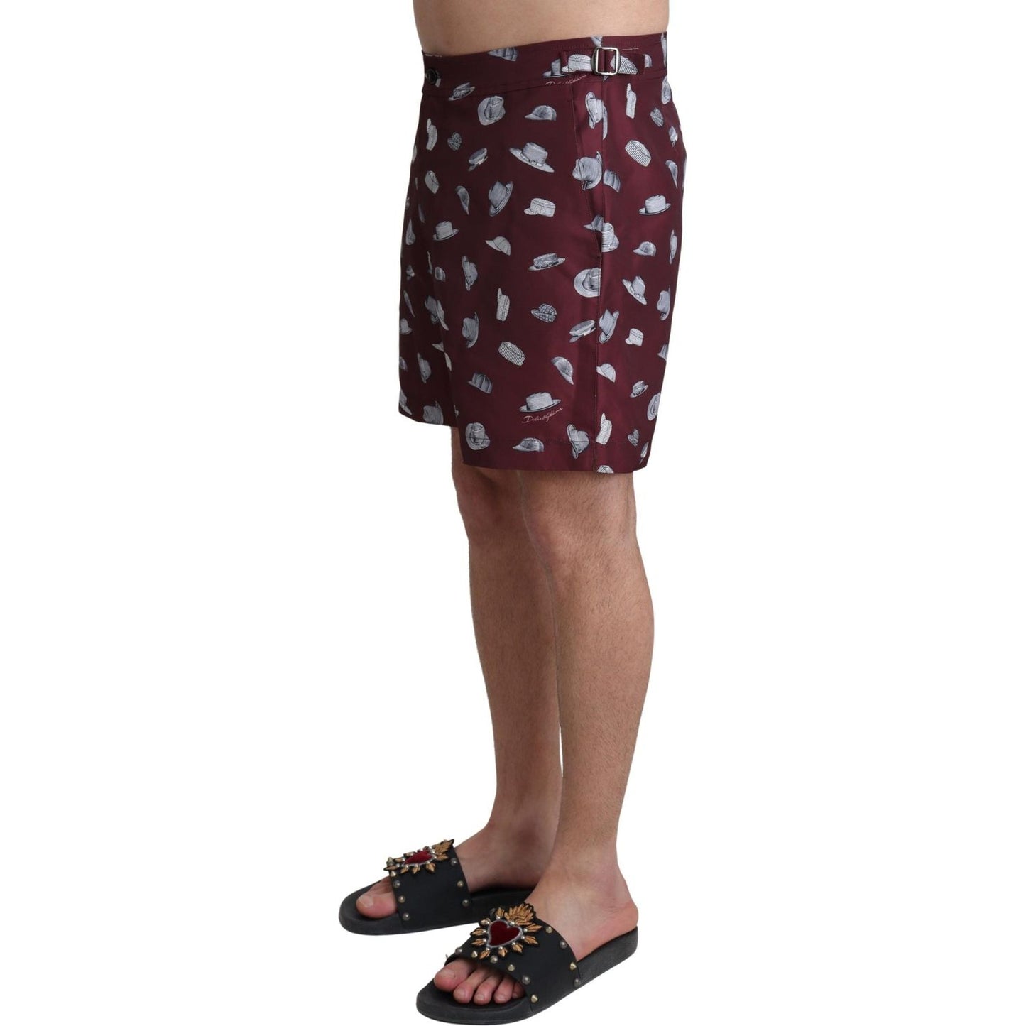 Dolce & Gabbana Elegant Maroon Swim Trunks Dolce & Gabbana