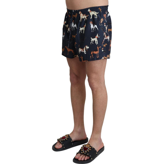 Dolce & Gabbana Elegant Navy Blue Swimming Trunks Dolce & Gabbana