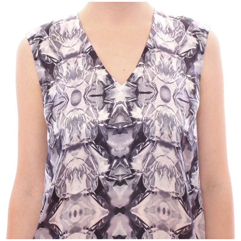 بلوزة أرزو كابرول الحريرية الرائعة بدون أكمام متعددة الألوان