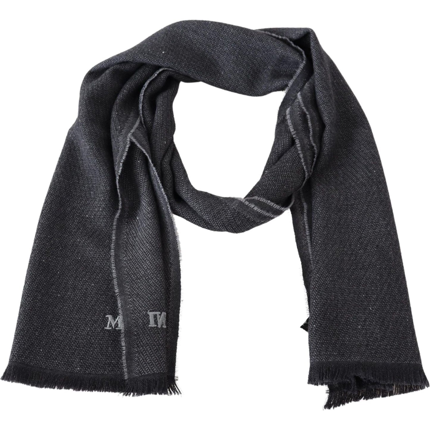 Missoni Elegant Wool Scarf with Signature Embroidery Missoni