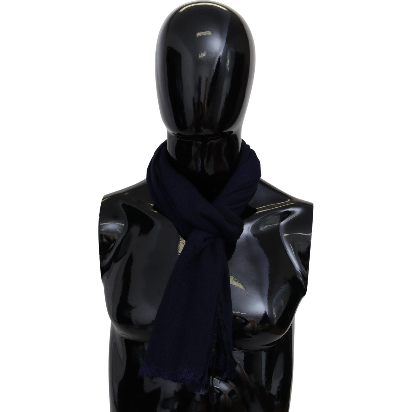 Missoni Blue Wool Knit Unisex Neck Wrap Scarf