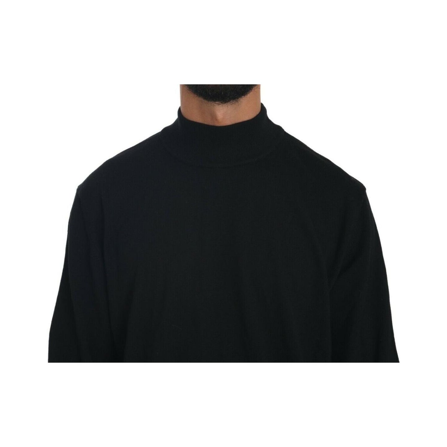 MILA SCHÖN Black Turtle Neck Pullover Top Virgin Wool Sweater 1728,67345645728,Black,Clothing,L,M,Material: 100% Virgin Wool,Men,Men - Clothing,MILA SCHÖN,New with tags,Sweaters - Clothing,Sweaters - Men - Clothing,Turtlenecks - Sweaters - Clothing,XL,XXL