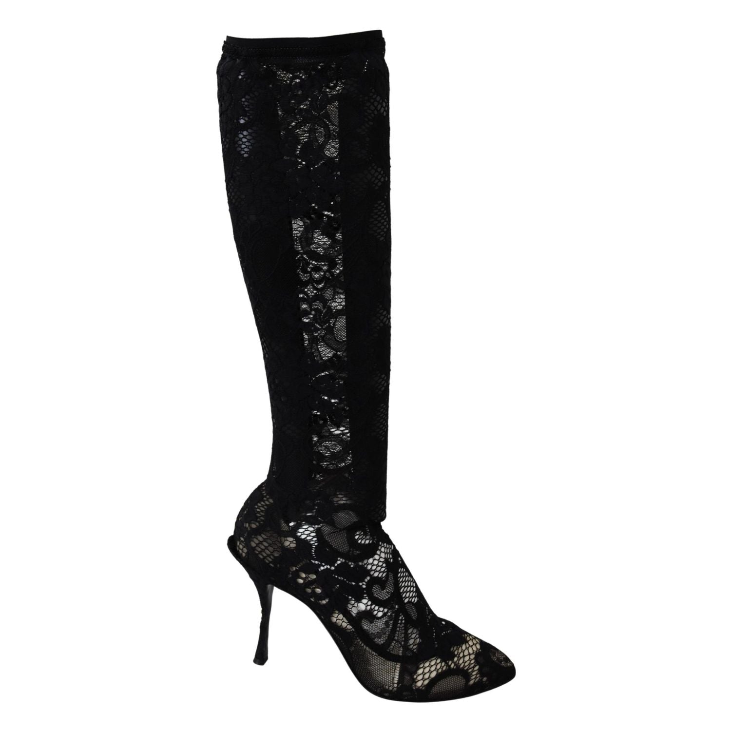 حذاء Dolce &amp; Gabbana الأنيق باللون الأسود ذو الكعب العالي