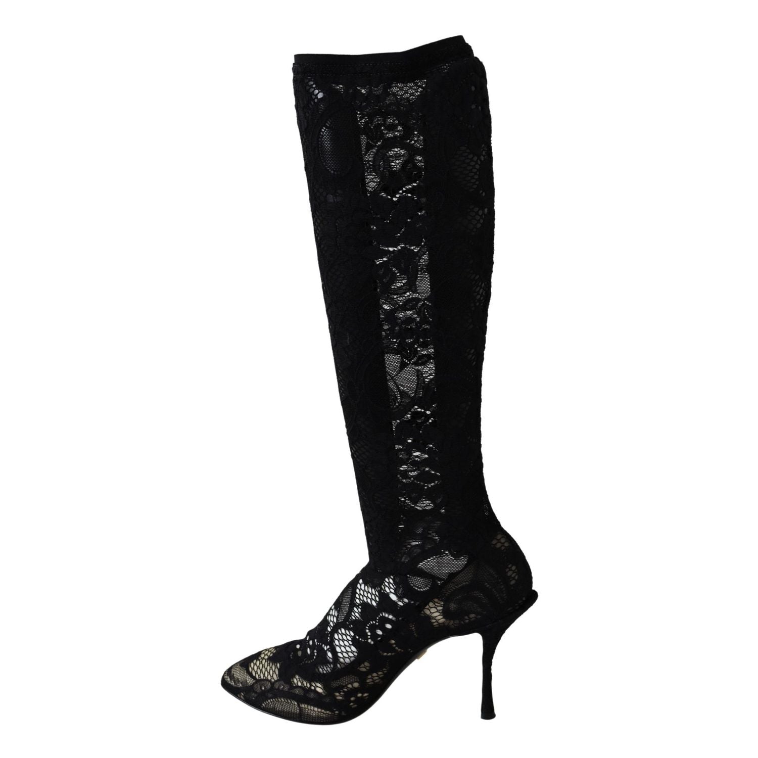 حذاء Dolce &amp; Gabbana الأنيق باللون الأسود ذو الكعب العالي