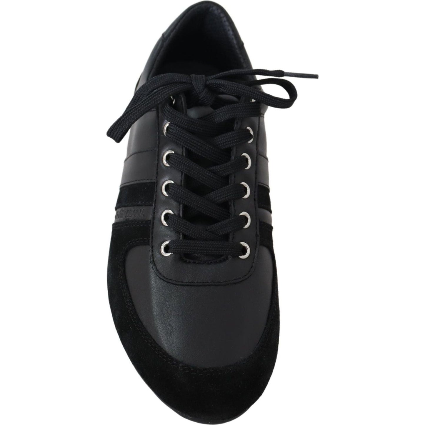 Dolce & Gabbana Elegant Black Leather Sport Sneakers Dolce & Gabbana