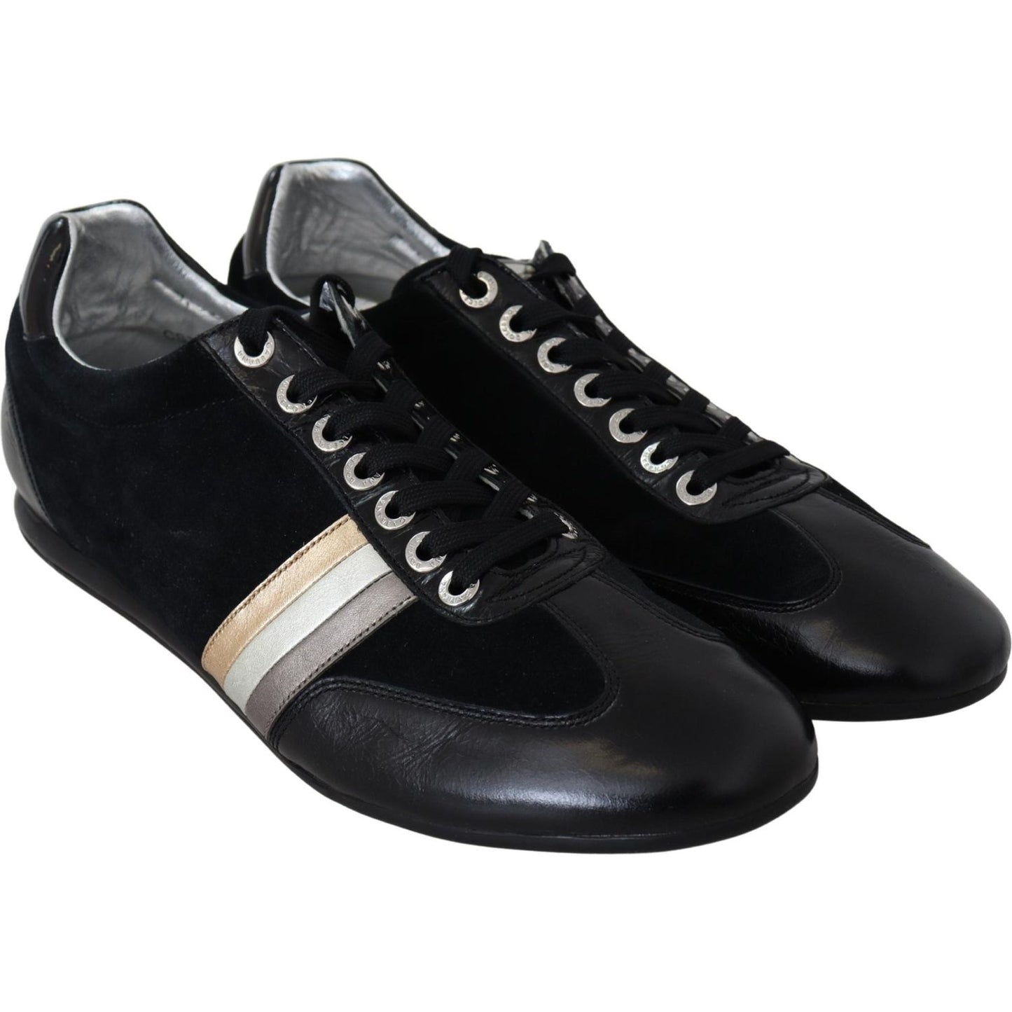 Dolce & Gabbana Elegant Black Leather Sport Sneakers Dolce & Gabbana