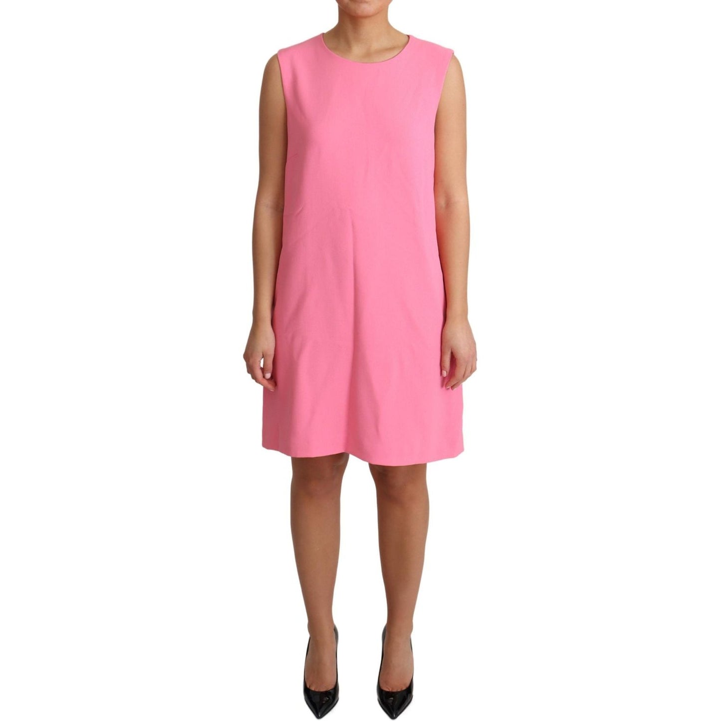 Dolce & Gabbana Pink Shift Sleeveless Knee Length Dress