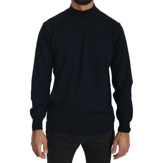 MILA SCHÖN Dark Blue Crewneck Pullover 100% Wool Sweater 1728,67345645728,Blue,Clothing,IT50 | L,IT52 | XL,IT56 | XXL,Material: 100% Virgin Wool,Men,Men - Clothing,MILA SCHÖN,New with tags,Sweaters - Clothing,Sweaters - Men - Clothing,Sweatshirts - Sweate