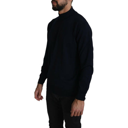 MILA SCHÖN Dark Blue Crewneck Pullover 100% Wool Sweater 1728,67345645728,Blue,Clothing,IT50 | L,IT52 | XL,IT56 | XXL,Material: 100% Virgin Wool,Men,Men - Clothing,MILA SCHÖN,New with tags,Sweaters - Clothing,Sweaters - Men - Clothing,Sweatshirts - Sweate