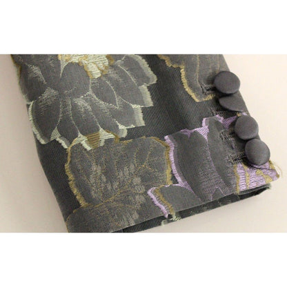 Roberto Fragata Multicolor Silk Floral Cotton Blazer