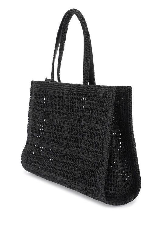 Tory Burch ella crochet raffia tote bag in Shopper Tory Burch