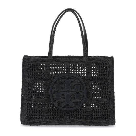 Tory Burch ella crochet raffia tote bag in