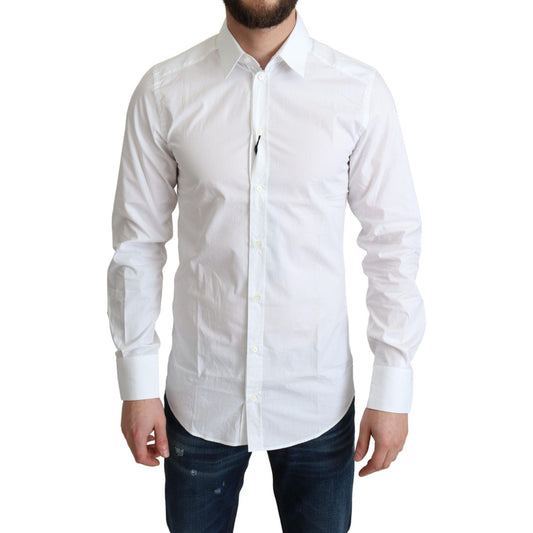 Dolce & Gabbana White Pure Cotton Men Dress Formal Shirt 1728,67345645728,Clothing,Dolce & Gabbana,Dress Shirts - Shirts - Clothing,IT37 | XS,Material: 100% Cotton,Men,Men - Clothing,New with tags,Shirts - Clothing,Shirts - Men - Clothing,White