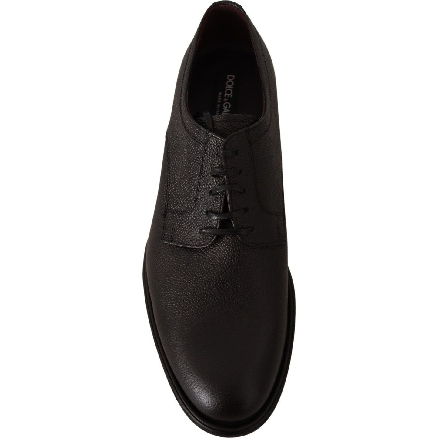 Dolce & Gabbana Elegant Black Leather Derby Dress Shoes Dolce & Gabbana