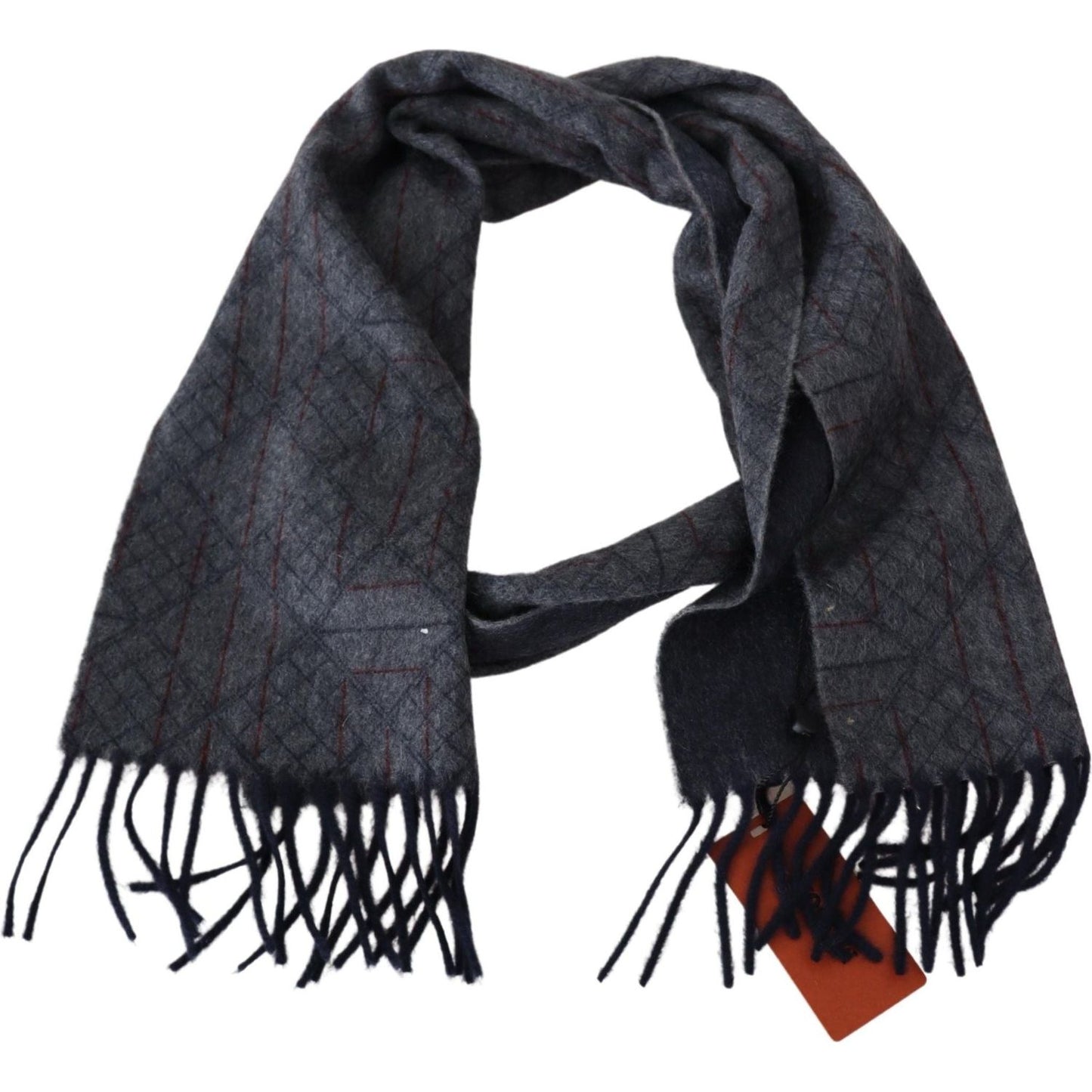 Missoni Elegant Cashmere Patterned Scarf with Logo Embroidery Missoni