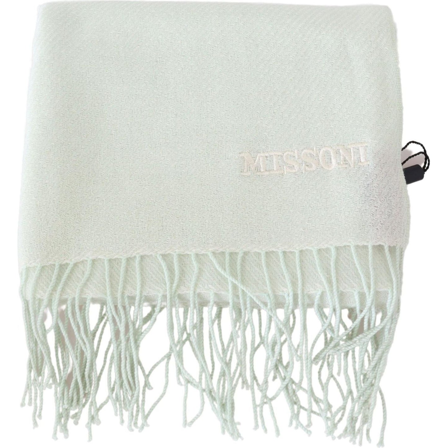 Missoni Elegant White Cashmere Scarf Missoni