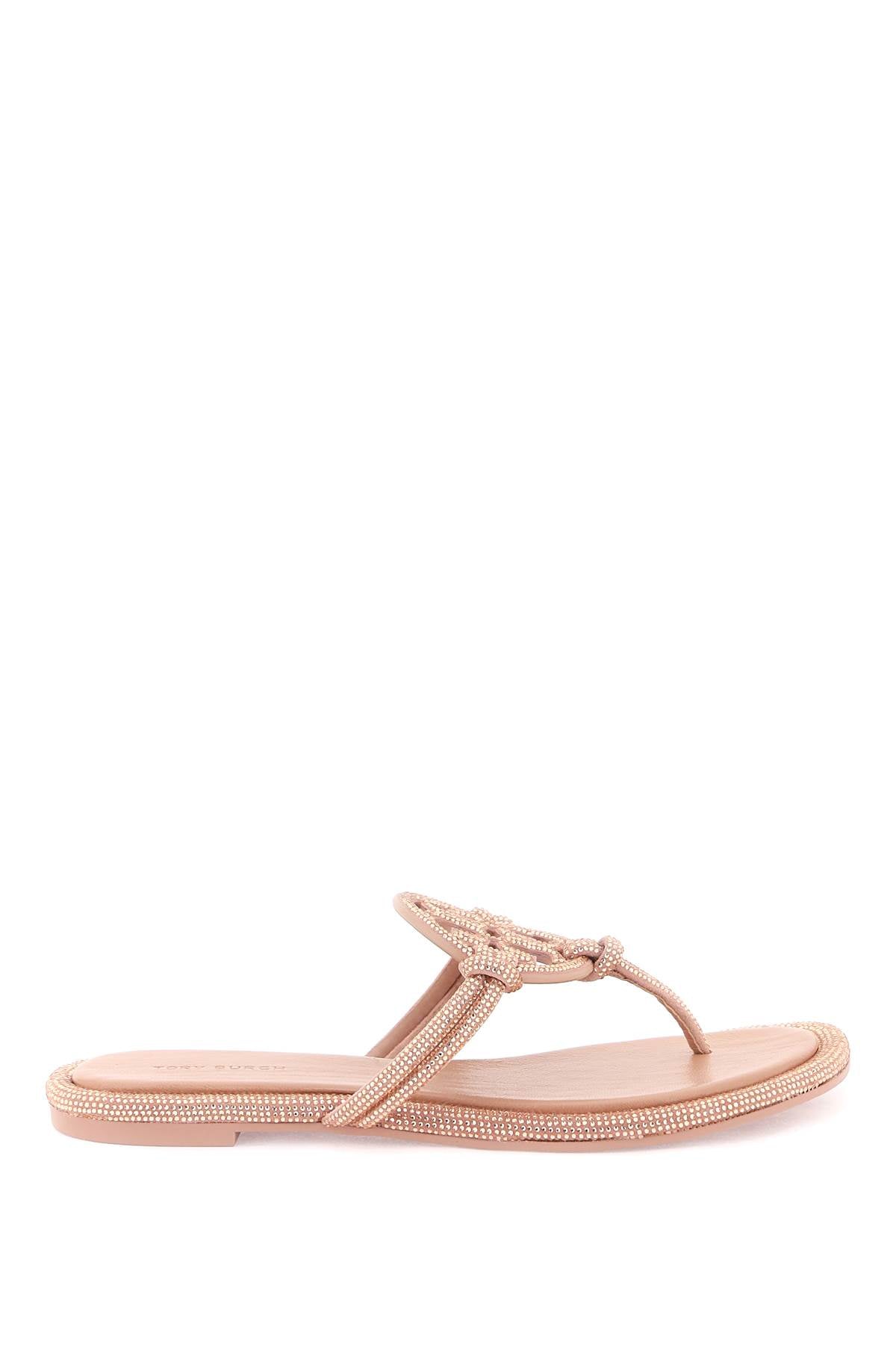 Tory Burch Tory Burch pavé leather thong sandals