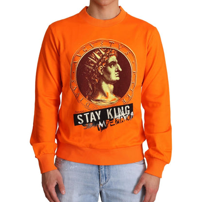 Dolce & Gabbana Orange King Ceasar Cotton Pullover Sweater 1728,67345645728,Clothing,Dolce & Gabbana,IT44 | XS,IT46 | S,Material: 100% Cotton,Men,Men - Clothing,New with tags,Orange,Sweaters - Clothing,Sweaters - Men - Clothing,Sweatshirts - Sweaters - Cl