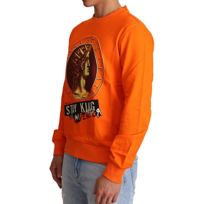 Dolce & Gabbana Orange King Ceasar Cotton Pullover Sweater 1728,67345645728,Clothing,Dolce & Gabbana,IT44 | XS,IT46 | S,Material: 100% Cotton,Men,Men - Clothing,New with tags,Orange,Sweaters - Clothing,Sweaters - Men - Clothing,Sweatshirts - Sweaters - Cl