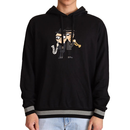 Dolce & Gabbana Black Cotton Hooded #dgfamily Sweater 1728,67345645728,Black,Clothing,Dolce & Gabbana,Hoodies - Sweaters - Clothing,IT46 | S,Material: 100% Cotton,Men,Men - Clothing,New with tags,Sweaters - Clothing,Sweaters - Men - Clothing