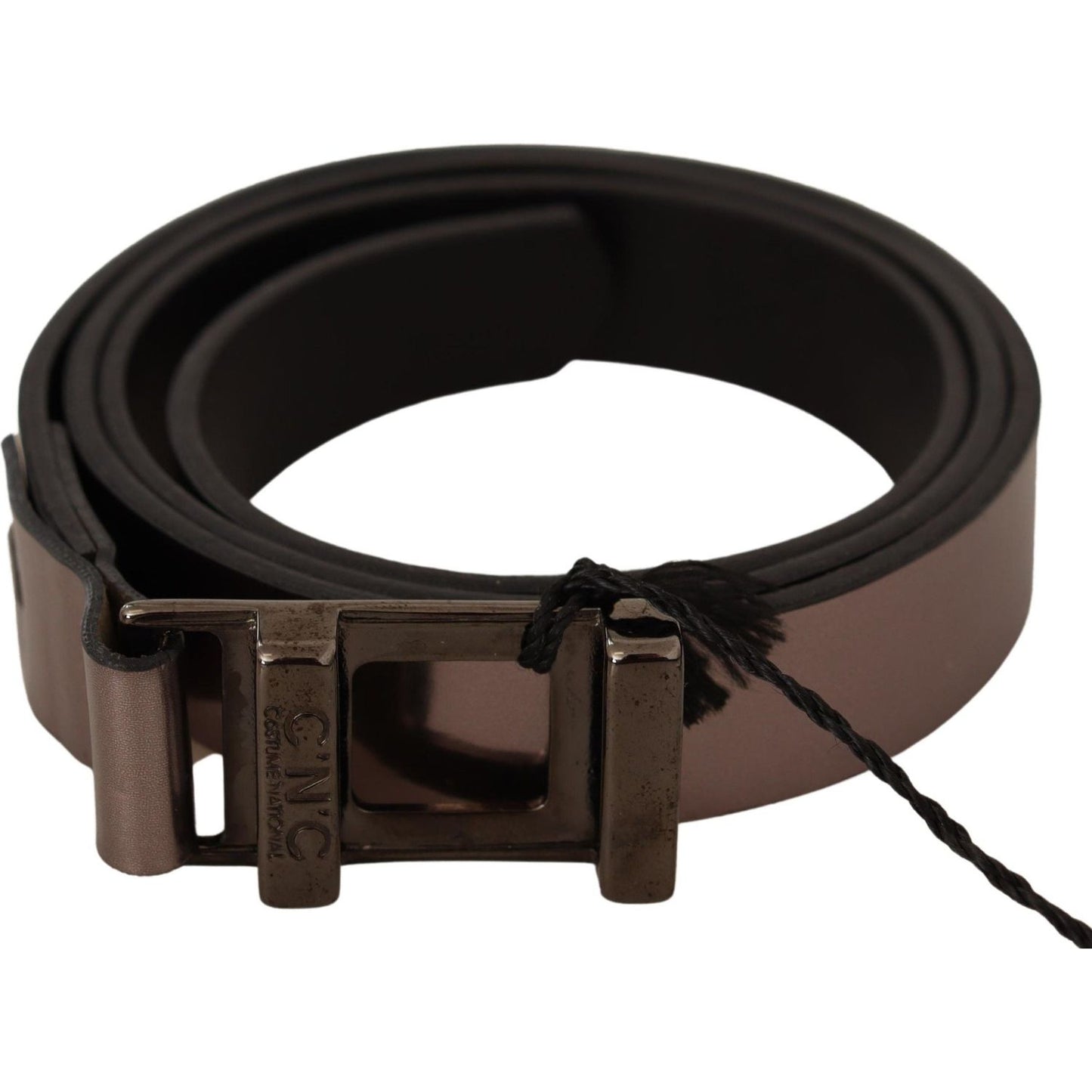 Costume National Pink Metallic Leather Buckle Belt