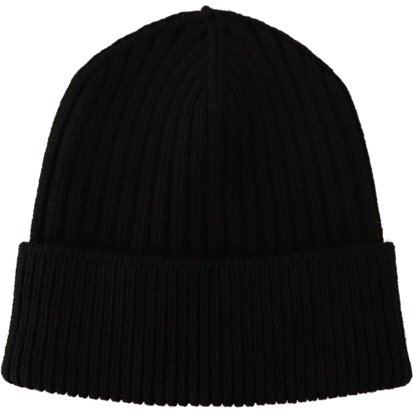 Dolce & Gabbana Black Wool Knit Women Winter Hat