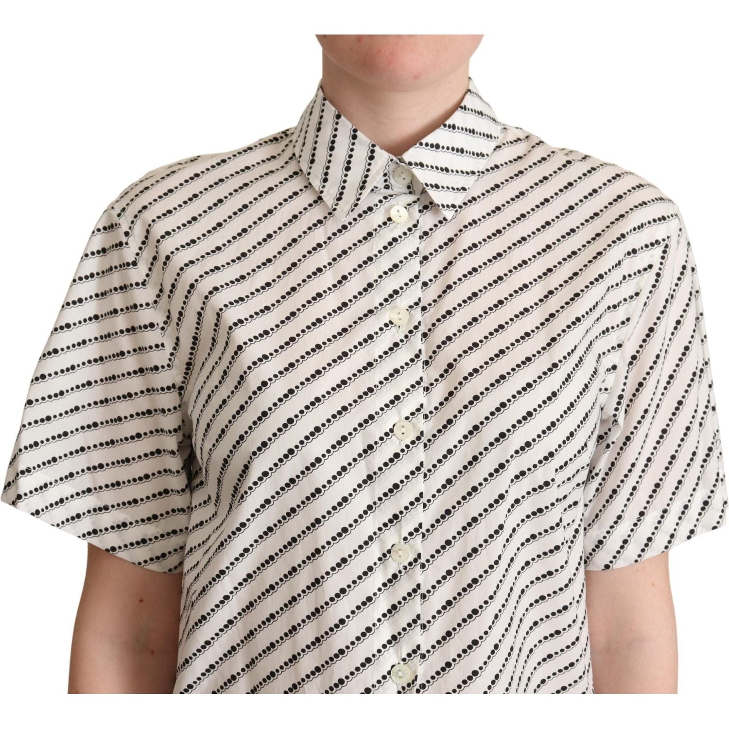 قميص بولو من القطن المنقط الأنيق من دولتشي آند غابانا